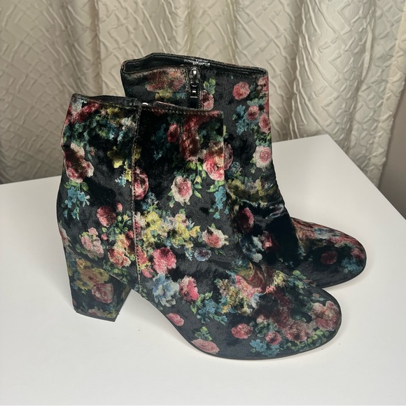 Limelight Y2k Velvet Floral Cottagecore Grunge Ankle Bootie 9 - Picture 2 of 9